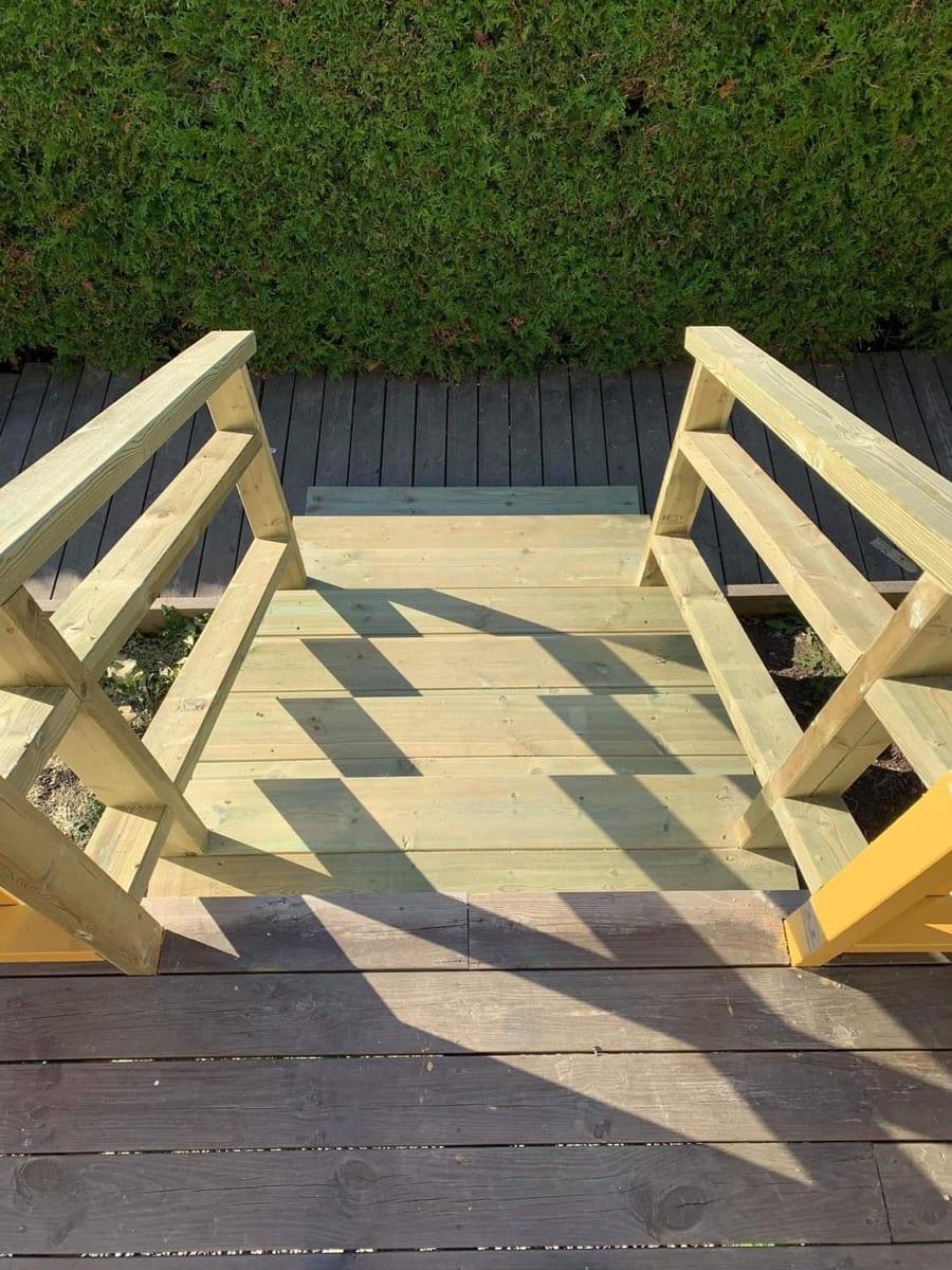 Trapp i terrassebord